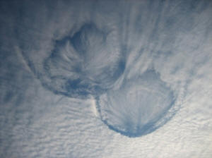 Nuvens formadas em experimentos do HAARP